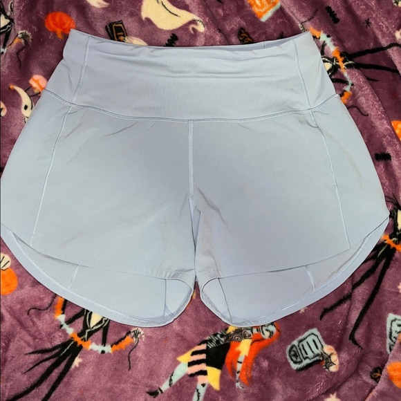 Lululemon Speed Up Short Long *4" Updated Fit Blue Linen size 4 - Picture 3 of 8